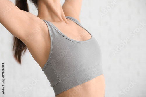 Body positive woman trainin...