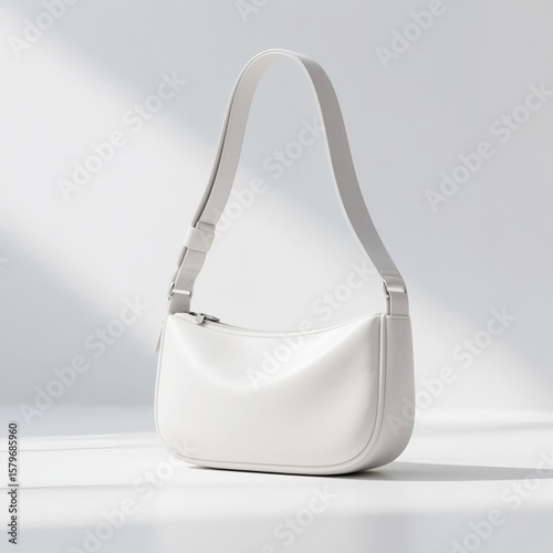 Modern minimalist white sling bag 