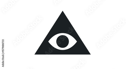 All-Seeing Eye in Triangle Symbol