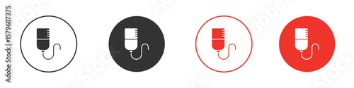 Intravenous icon symbol. Simple, flat design for web or mobile app. Minimal Vector illustration logotype.