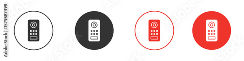 Intercom icon symbol. Simple, flat design for web or mobile app. Minimal Vector illustration logotype.