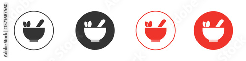 Herbal medicine icon symbol. Simple, flat design for web or mobile app. Minimal Vector illustration logotype.