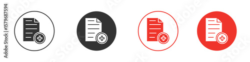 Health insurance icon symbol. Simple, flat design for web or mobile app. Minimal Vector illustration logotype.