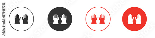 Gloves icon symbol. Simple, flat design for web or mobile app. Minimal Vector illustration logotype.