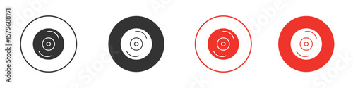 DVD icon symbol. Simple, flat design for web or mobile app. Minimal Vector illustration logotype.