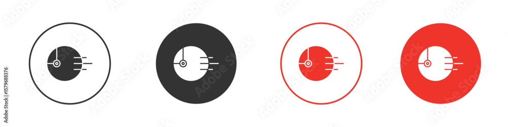 Death star icon symbol. Simple, flat design for web or mobile app. Minimal Vector illustration logotype.