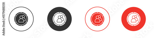 Demographics icon symbol. Simple, flat design for web or mobile app. Minimal Vector illustration logotype.
