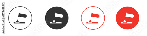 Corrosive substance icon symbol. Simple, flat design for web or mobile app. Minimal Vector illustration logotype.