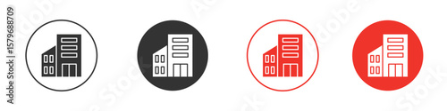 Company icon symbol. Simple, flat design for web or mobile app. Minimal Vector illustration logotype.
