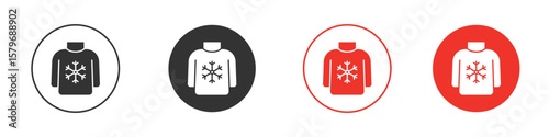 Christmas sweater icon symbol. Simple, flat design for web or mobile app. Minimal Vector illustration logotype.