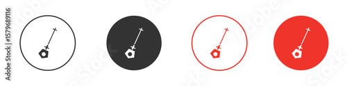 Car dipstick icon symbol. Simple, flat design for web or mobile app. Minimal Vector illustration logotype.