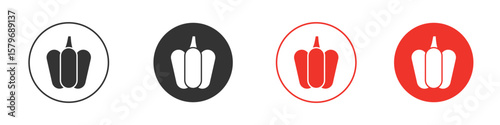 Capsicum icon symbol. Simple, flat design for web or mobile app. Minimal Vector illustration logotype.