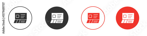 Bankbook icon symbol. Simple, flat design for web or mobile app. Minimal Vector illustration logotype.