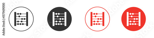 Abacus icon symbol. Simple, flat design for web or mobile app. Minimal Vector illustration logotype.