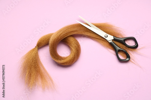 Red hair strand for donatio...
