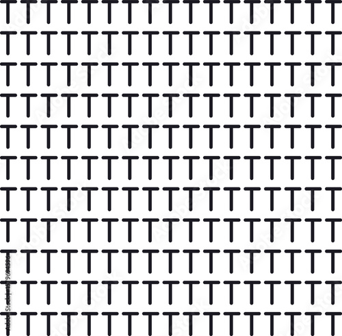The letter or symbol "T" forms a texture.