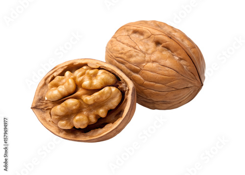 walnuts isolated on white background
