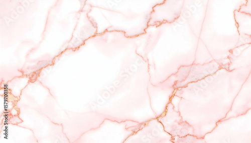Pastel Pink Marble Texture With Rose Gold Veins