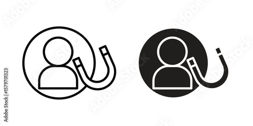 User engagement icon concept. pixel perfect linear ui icon.