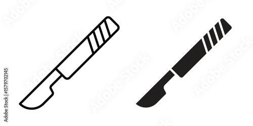 Scalpel icon concept. pixel perfect linear ui icon.