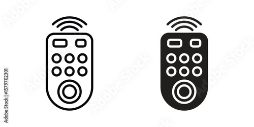 Remote control icon concept. pixel perfect linear ui icon.