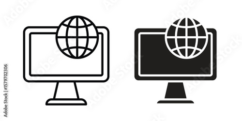 Remote Access icon concept. pixel perfect linear ui icon.