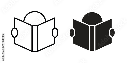 Reading icon concept. pixel perfect linear ui icon.