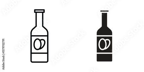 Olive oil icon concept. pixel perfect linear ui icon.