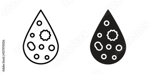 Leukemia icon concept. pixel perfect linear ui icon.