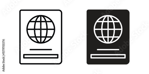Immigration icon concept. pixel perfect linear ui icon.