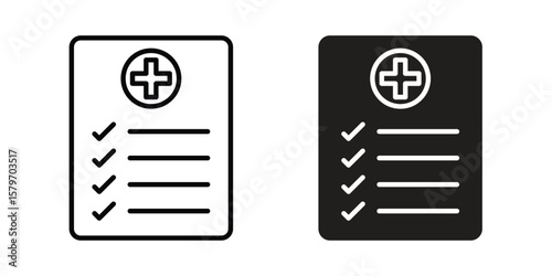 Health insurance icon concept. pixel perfect linear ui icon.