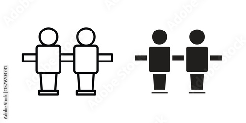 Foosball icon concept. pixel perfect linear ui icon.