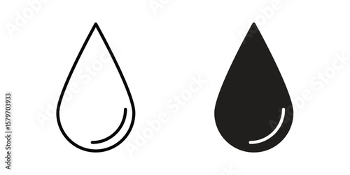 Drop icon concept. pixel perfect linear ui icon.