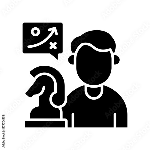 Strategy glyph icon