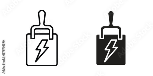 Circuit Breaker icon concept. pixel perfect linear ui icon.