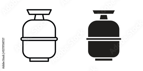 Camping gas icon concept. pixel perfect linear ui icon.