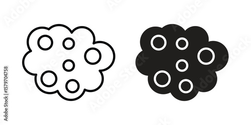 Cancer icon concept. pixel perfect linear ui icon.