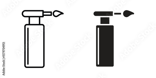 Blowtorch icon concept. pixel perfect linear ui icon.