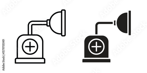 Anesthesia icon concept. pixel perfect linear ui icon.