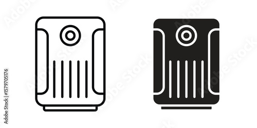 Air purifier icon concept. pixel perfect linear ui icon.