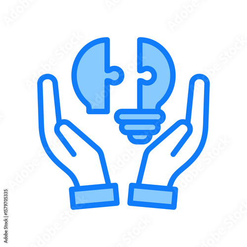 Problem Solving blue icon 