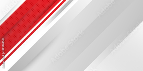  red and white banner background with diagonal stripes design. modern futuristic subtle abstract background. Modern gray abstract vector long banner background. Futuristic technology concept graphic.