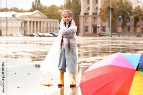 Cute little girl with umbre...