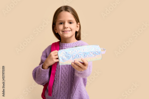 Cute little happy girl with...
