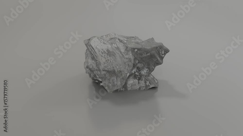 Raw nickel mineral ore on plain surface, unrefined metallic rock 