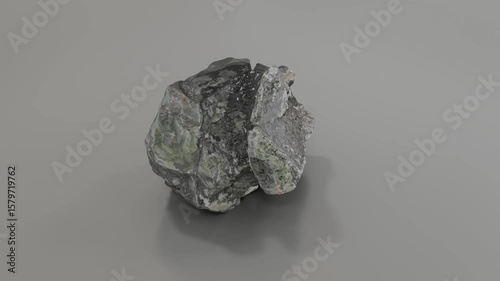 Raw lead mineral on plain surface, used in industry and construction 