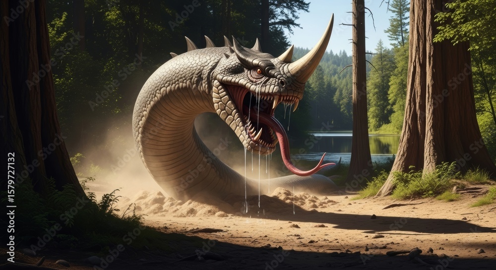 Naklejka premium worm monster