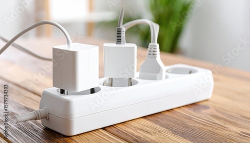 Power Strip with Plugs and Cords