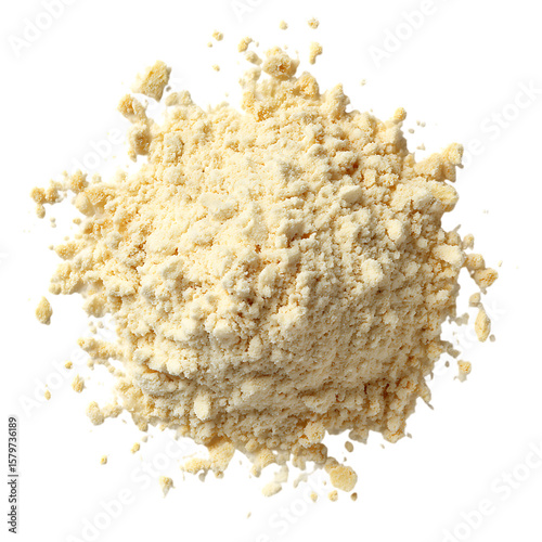 Close up of a pile of chickpea flour.