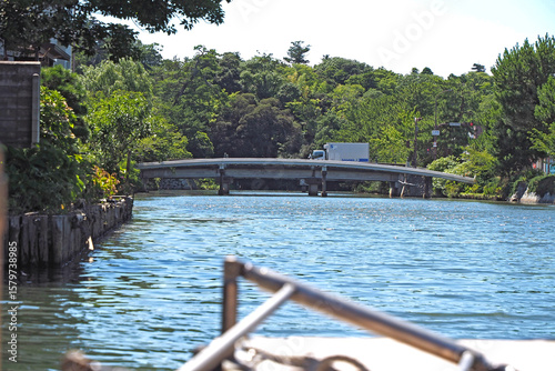 堀川遊覧船（松江堀川めぐり）からの景観【島根県松江市】